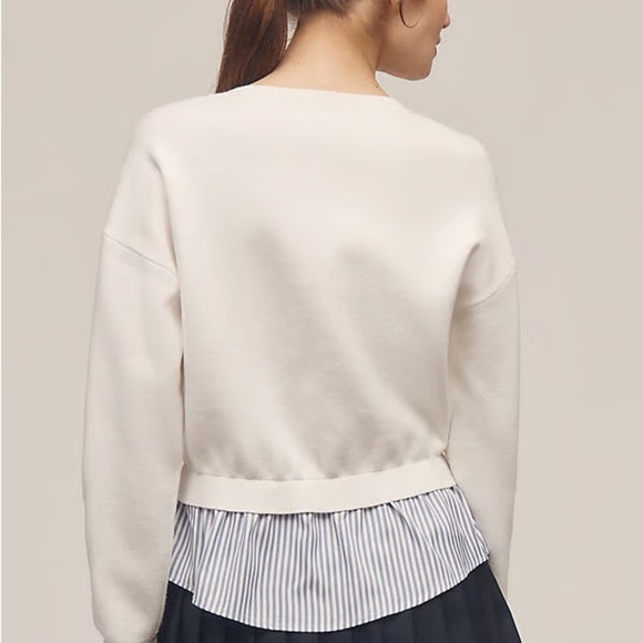NWT Anthropologie Maeve The Gemini Twofer Pullover Sweater Medium - Picture 2 of 9
